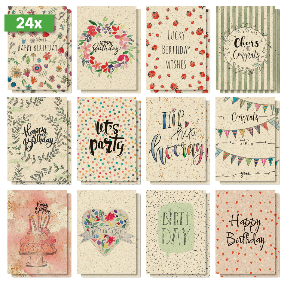 Sets cartes d'anniversaire, postal