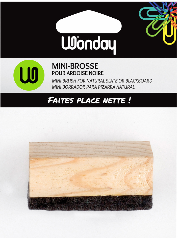 Mini-brosse à tableau, sous blister