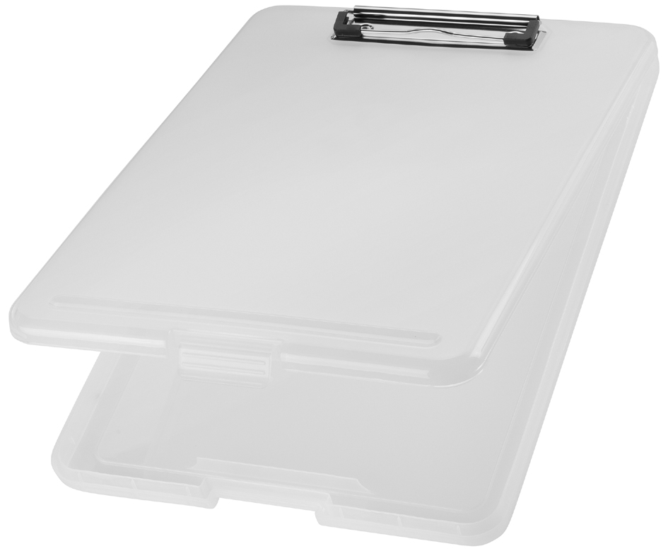 helit Porte-bloc avec compartiment 'the clip', A4, blanc