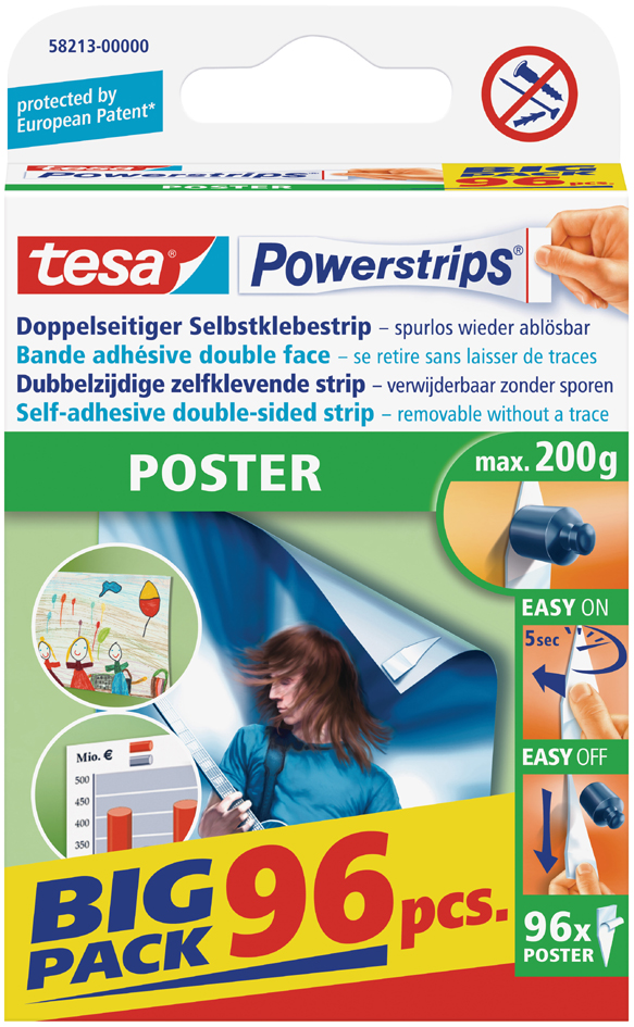 Languettes de fixation pour posters