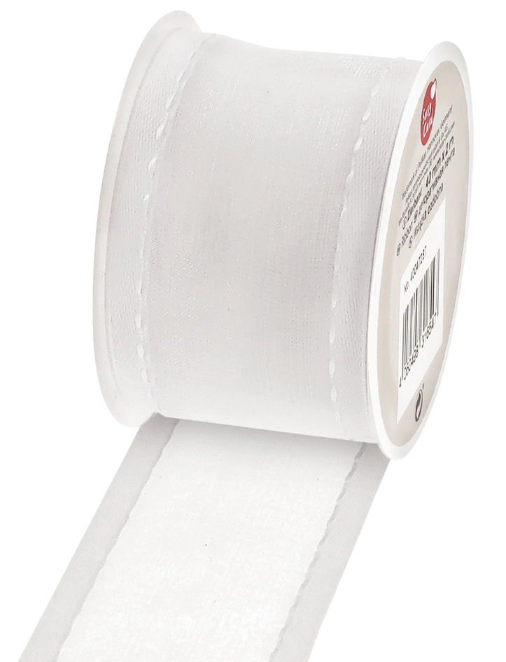 SUSY CARD Ruban cadeau sur bobine 'Korsika', blanc