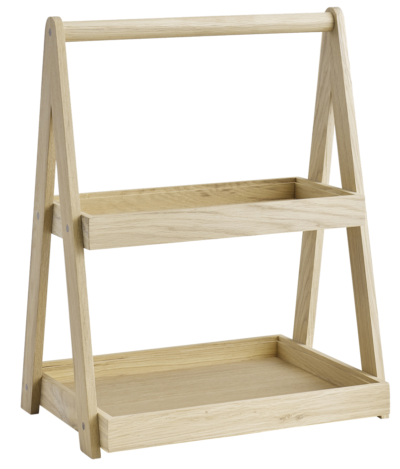 APS Étagère VALO, 2 étages, 350 x 265 x 445 mm, chêne