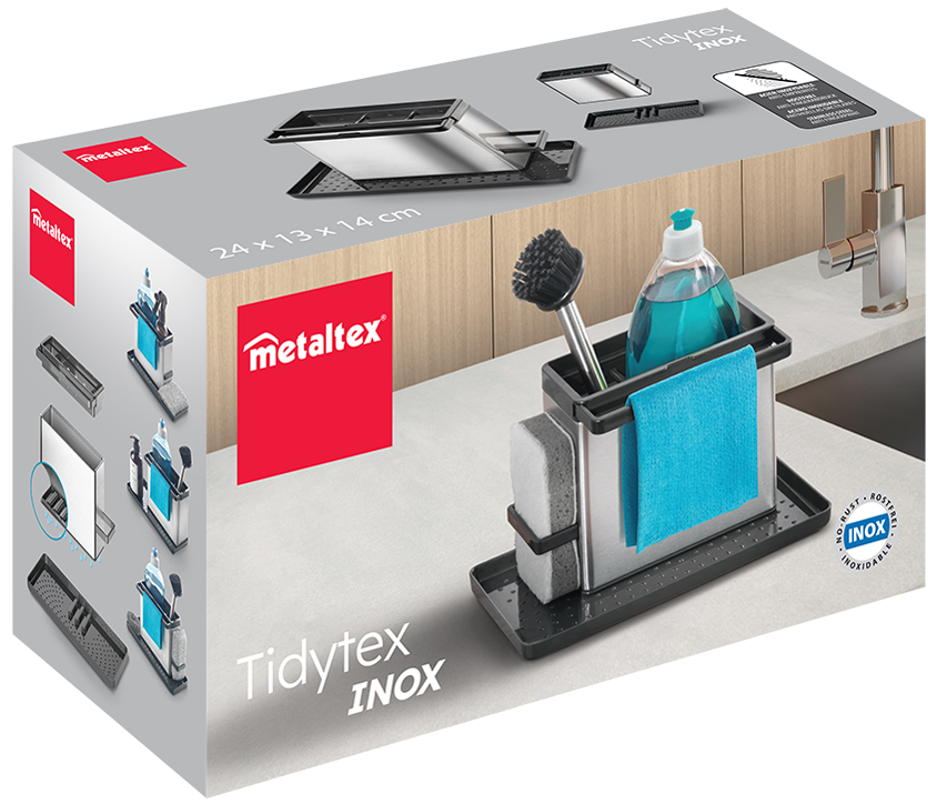 Rangement modulable pour évier Tidytex INOX, emballage