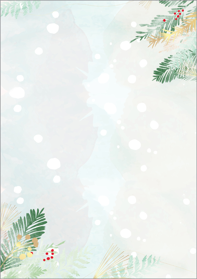 sigel Papier à motif de Noël 'Christmas Forest Watercolor'