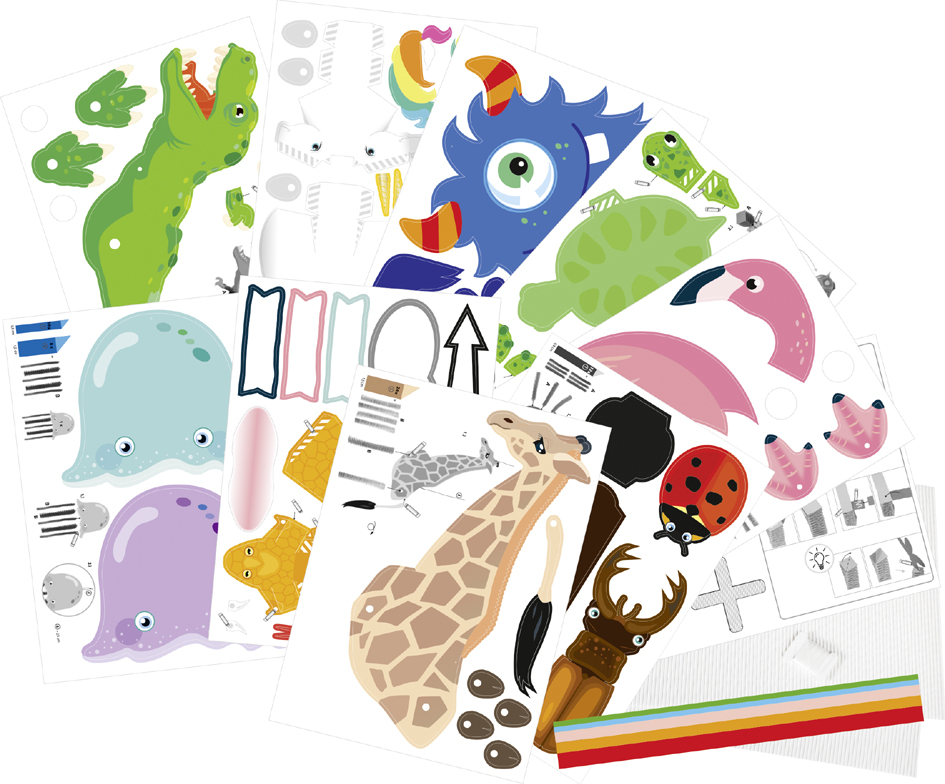 Kit de bricolage en guirlande "Animaux", contenu