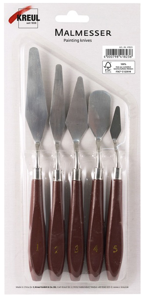 KREUL Couteau à peindre, kit de 5