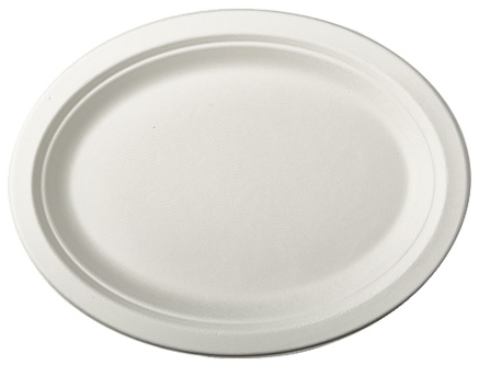 PAPSTAR Assiette en canne à sucre 'pure', ovale, 260x220 mm