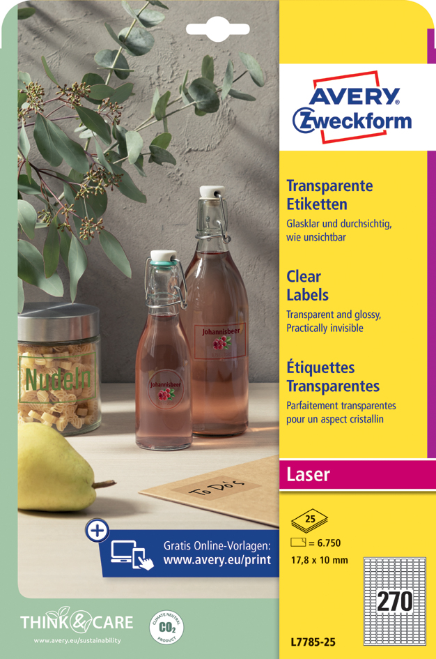 Etiquettes transparentes