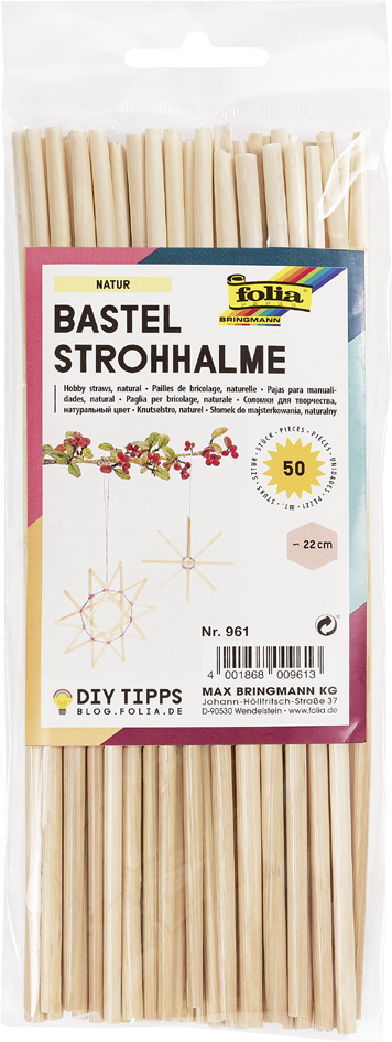 folia Paille naturelle de bricolage, longueur: 220 mm nature 50