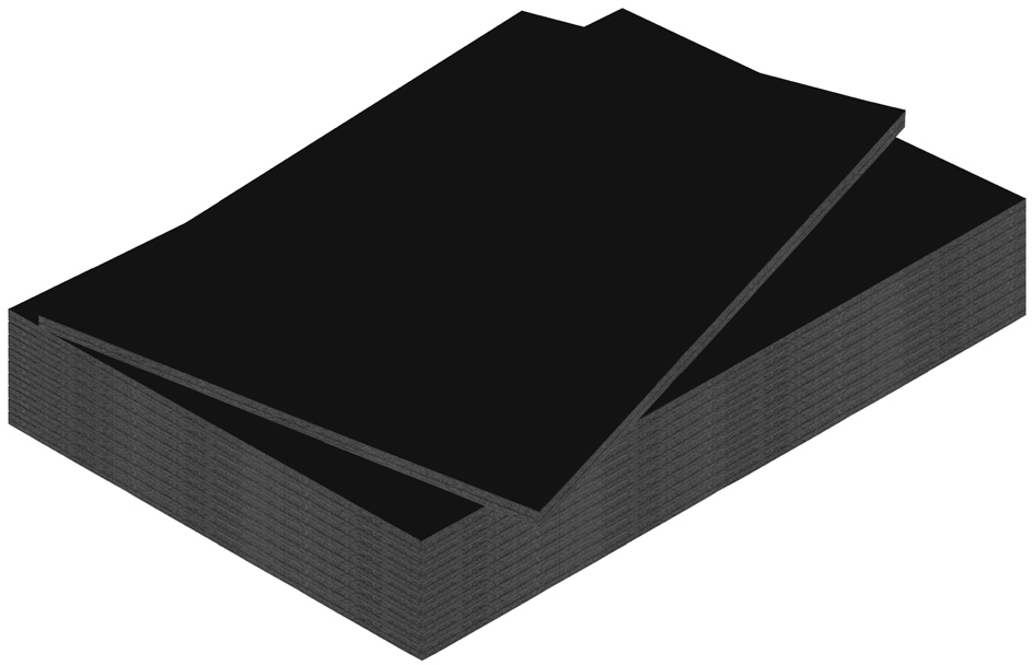 Carton plume, noir