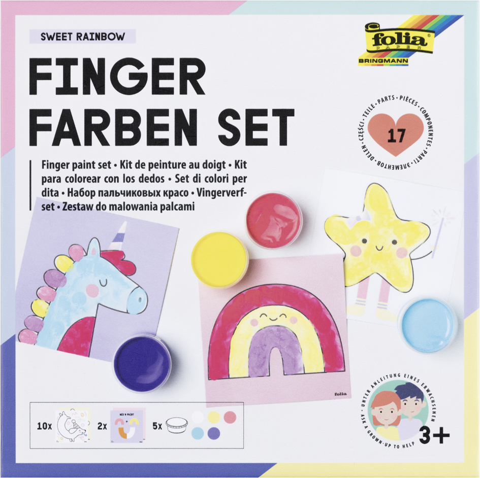 folia Kit de gouache aux doigts 'SWEET RAINBOW'