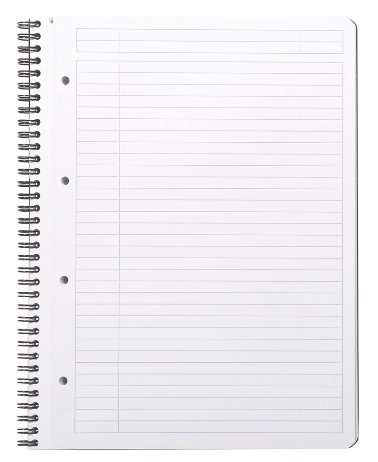 Cahier à spirale GREENBOOK, ligné - ouvert