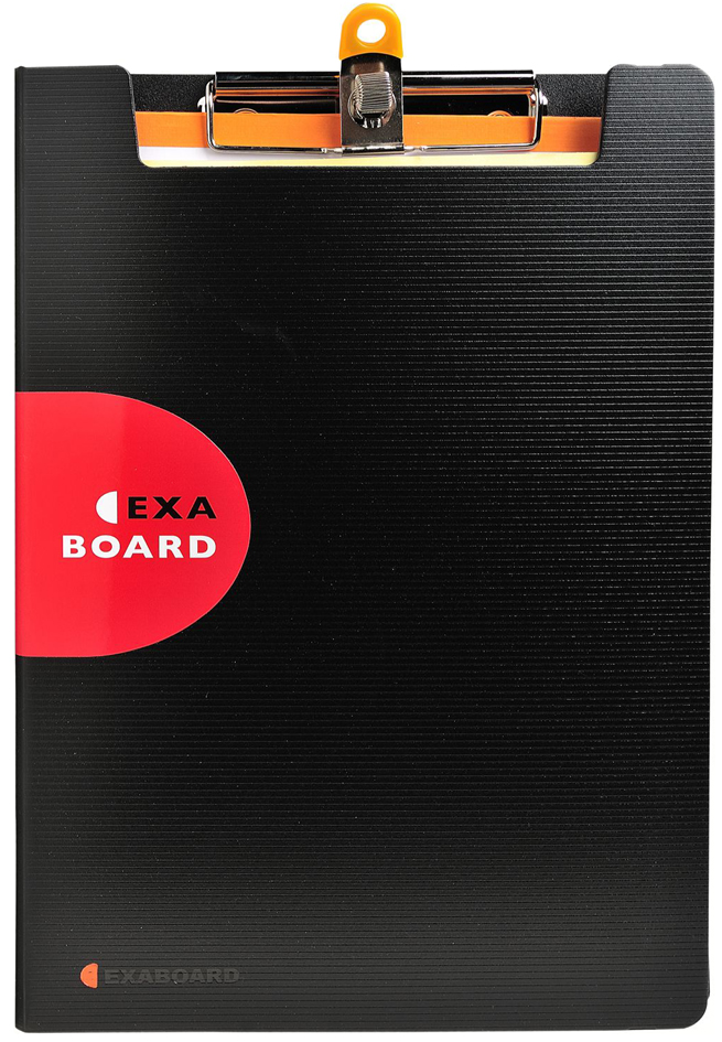 EXACOMPTA Porte-bloc avec rabat EXABOARD, A4, PP, noir