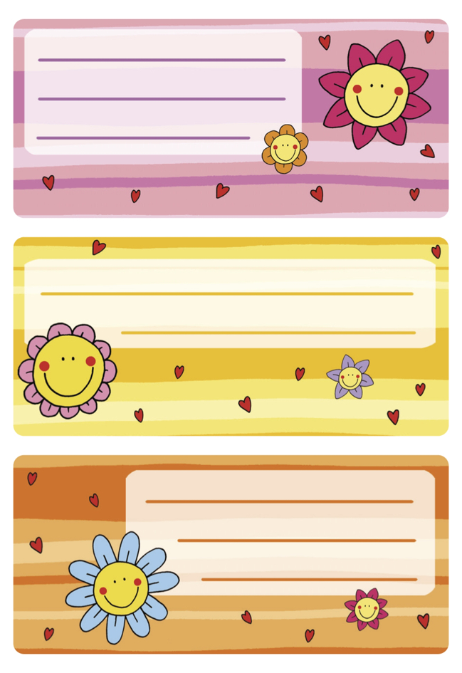 HERMA Etiquettes pour livres 'Visages de fleurs', 76 x 35 mm