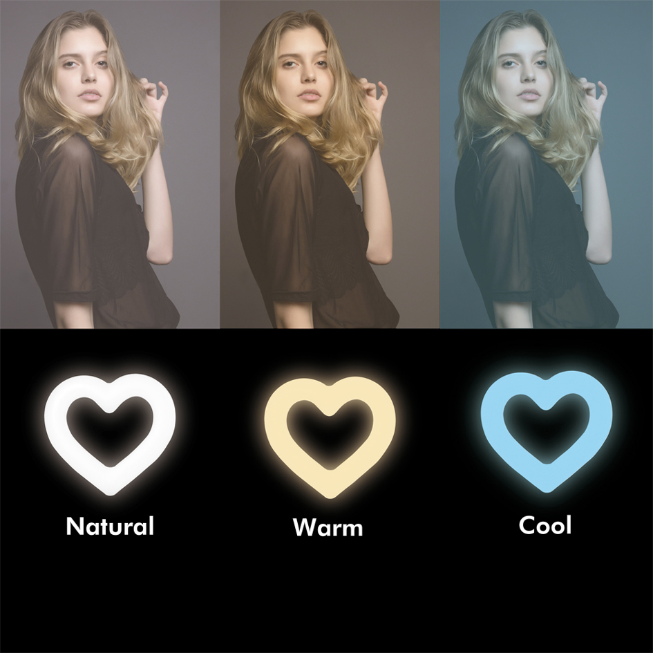 Visuel de référence : présente le réglable de la température de couleur