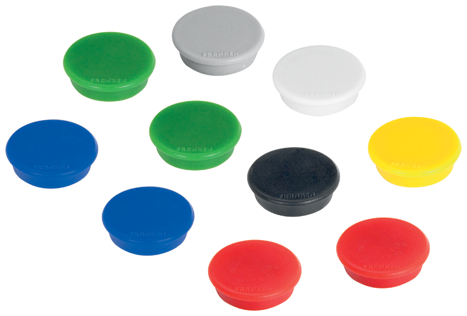 FRANKEN Aimant de fixation, force adhésive : 1500g, blanc,