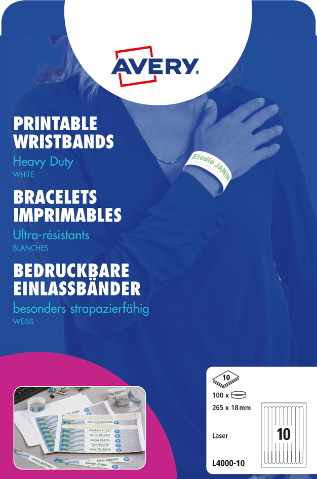 Bracelets événementiel imprimable
