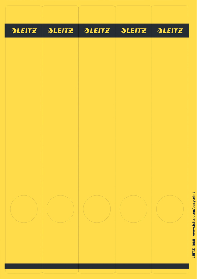 LEITZ Etiquette pour dos de classeur, 39 x 285 mm, jaune