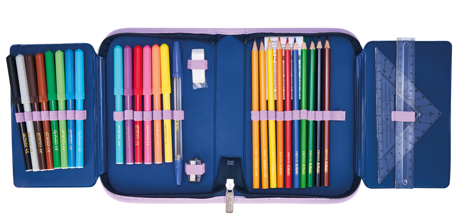 Étui scolaire "Unicorn Dreams", ouvert