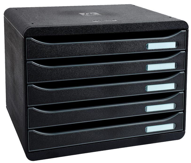 EXACOMPTA Module de classement BIG-BOX PLUS, 5 tiroirs, noir