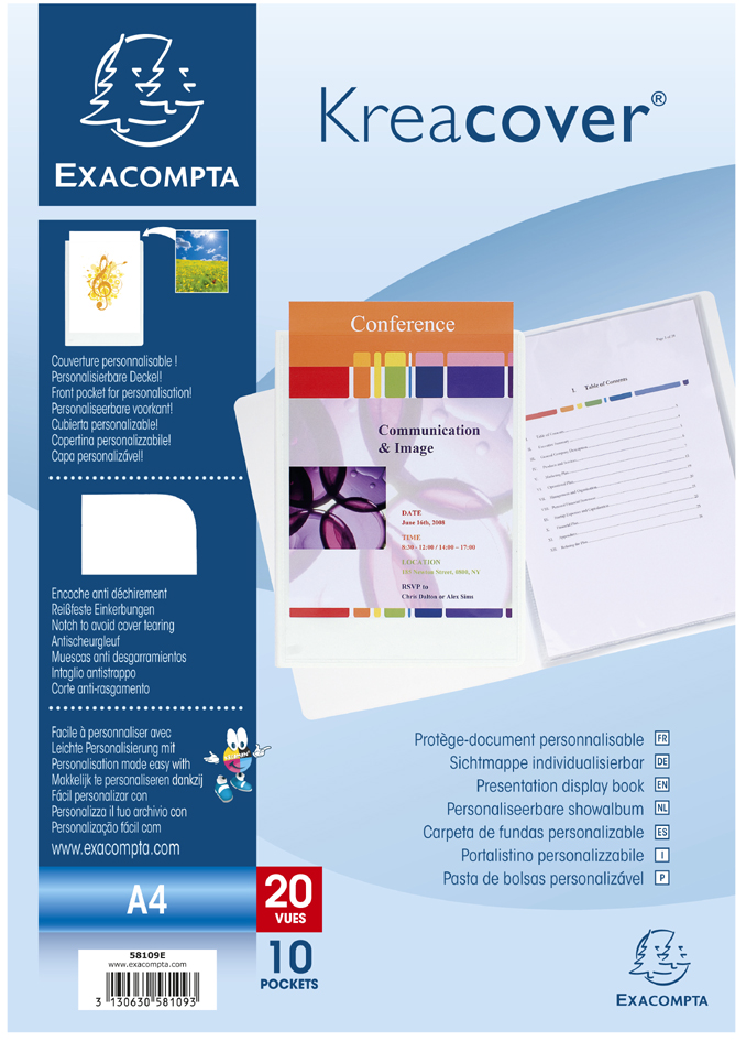 Protège-documents rigide Kreacover, A4 - emballage