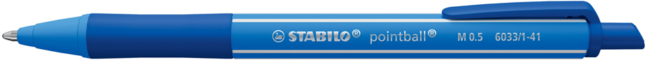 STABILO Stylo à bille rétractable pointball colorful, bleu