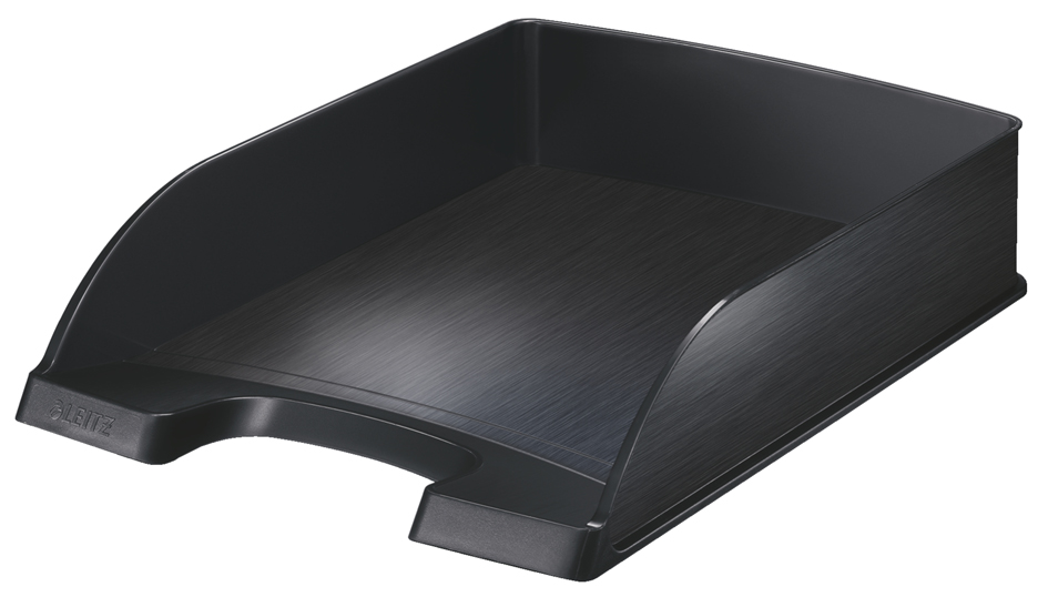 LEITZ Corbeille à courrier Style, A4, polystyrène,noir satin