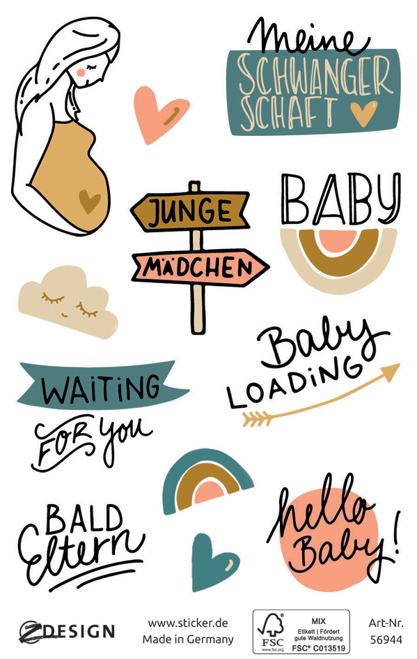AVERY Zweckform ZDesign Sticker CREATIVE 'Jeu pour bébé'