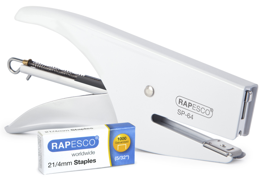 RAPESCO Pince agrafeuse SP-64 (6/4 & 21/4 mm) chrome/blanc