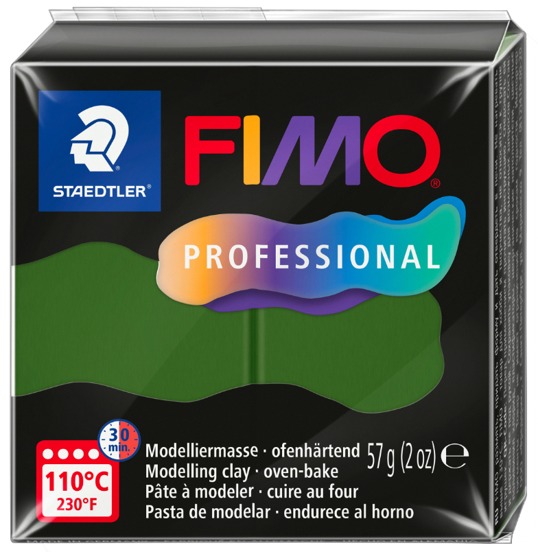 FIMO PROFESSIONAL Pâte à modeler, 57 g, vert feuille