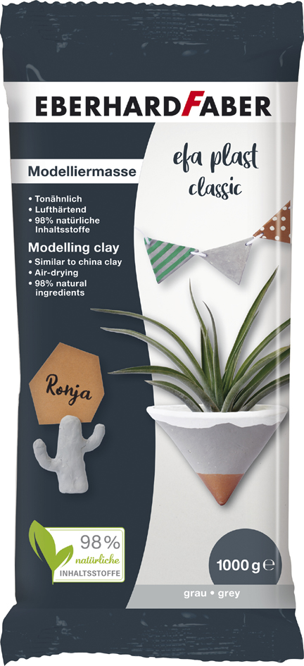 EBERHARD FABER Pâte à modeler EFA plast classic, gris
