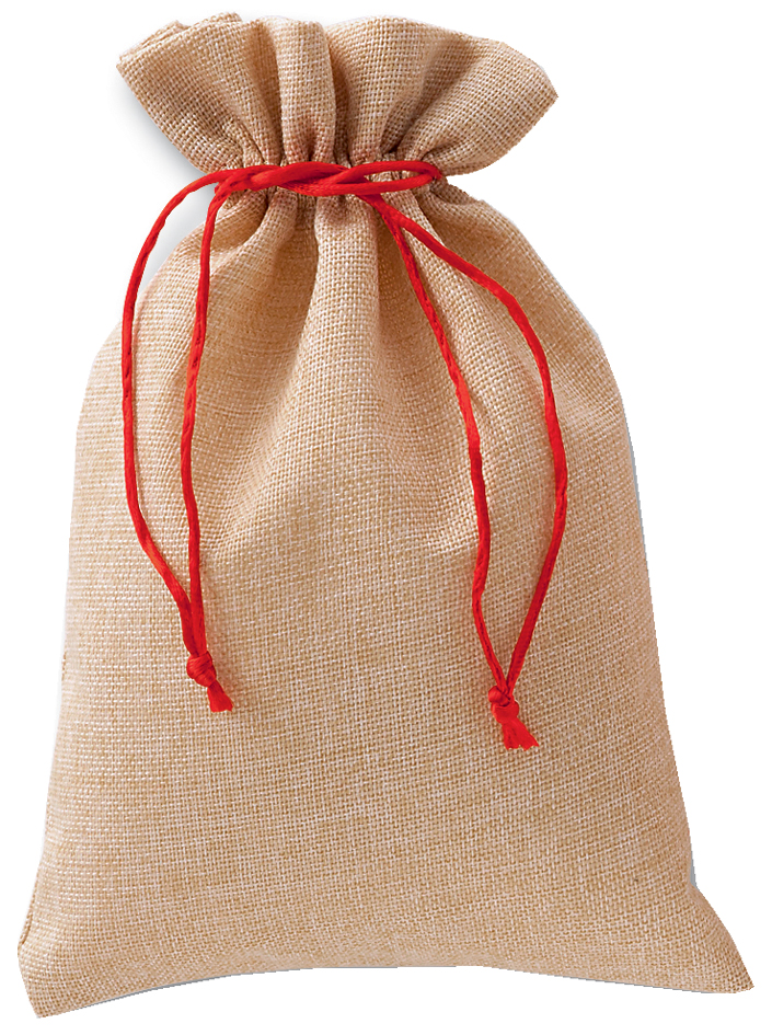 Sac dans une optique de toile de jute, equipé