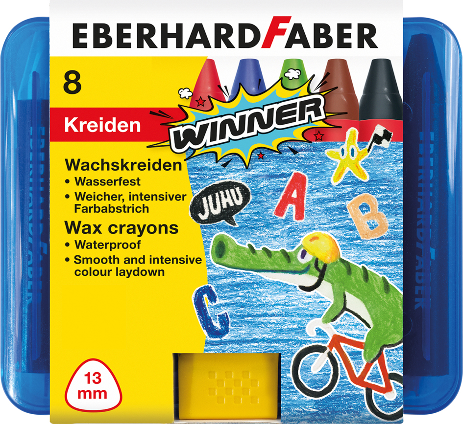 Crayons à la cire, manchon coulissant