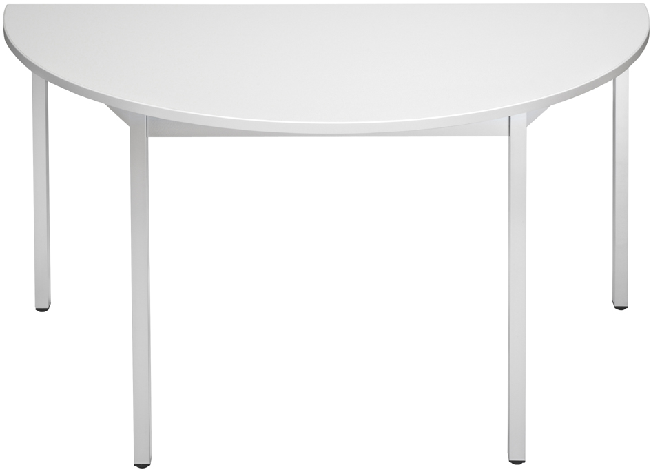 Visuel de référence: Table de réunion modulaire, demi-rond, gris clair