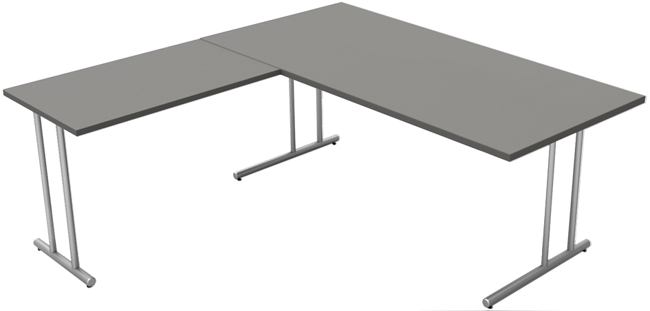 Visuel de référence: Bureau avec extension "Start Up", graphite
