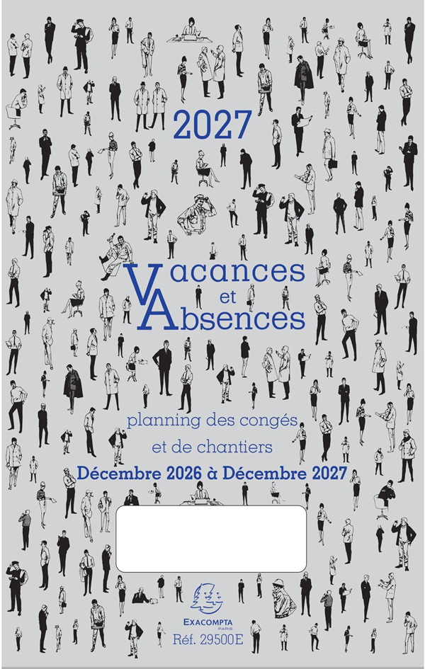 EXACOMPTA Planning des congés 2026/2027, décembre à décembre