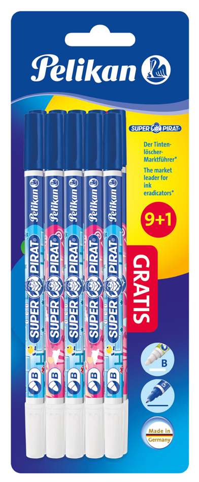 Pelikan Effaceur d'encre Super Pirat 850B, 10 pièces