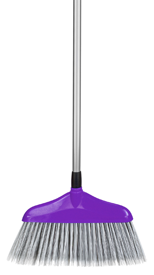Balai avec manche "Superbroom", brosse en PP - lilas