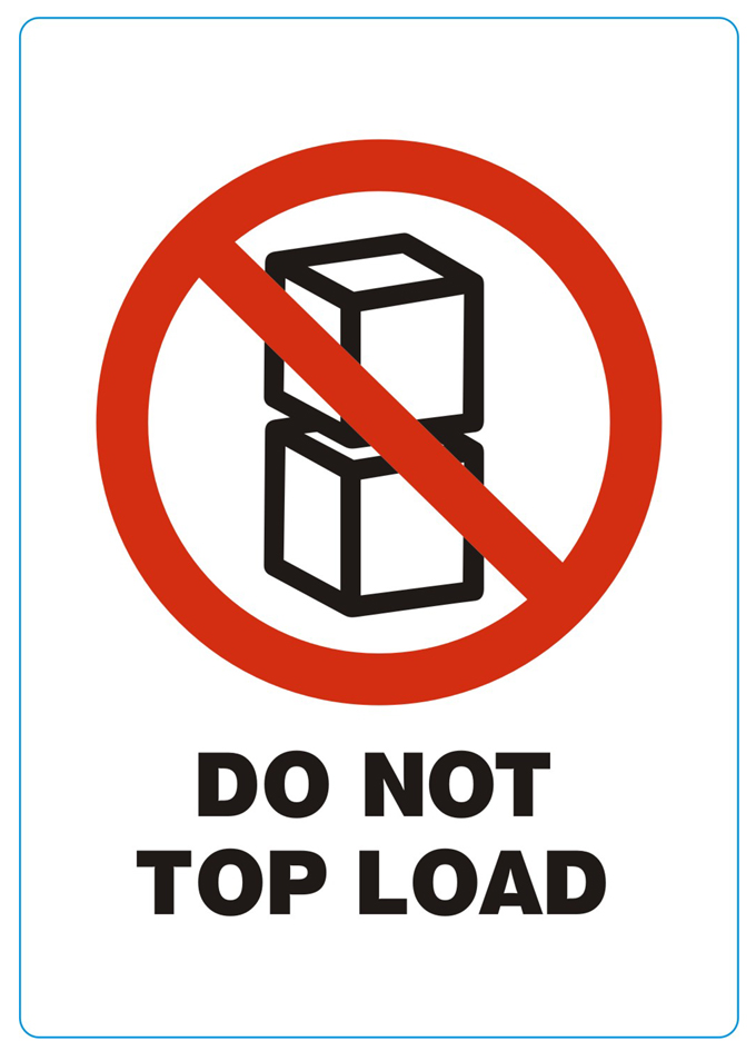rillprint Étiquette 'DO NOT TOP LOAD'