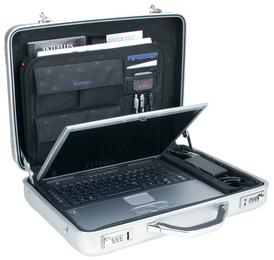 Attaché-case pour ordinateur portable "MERCATO", ouvert