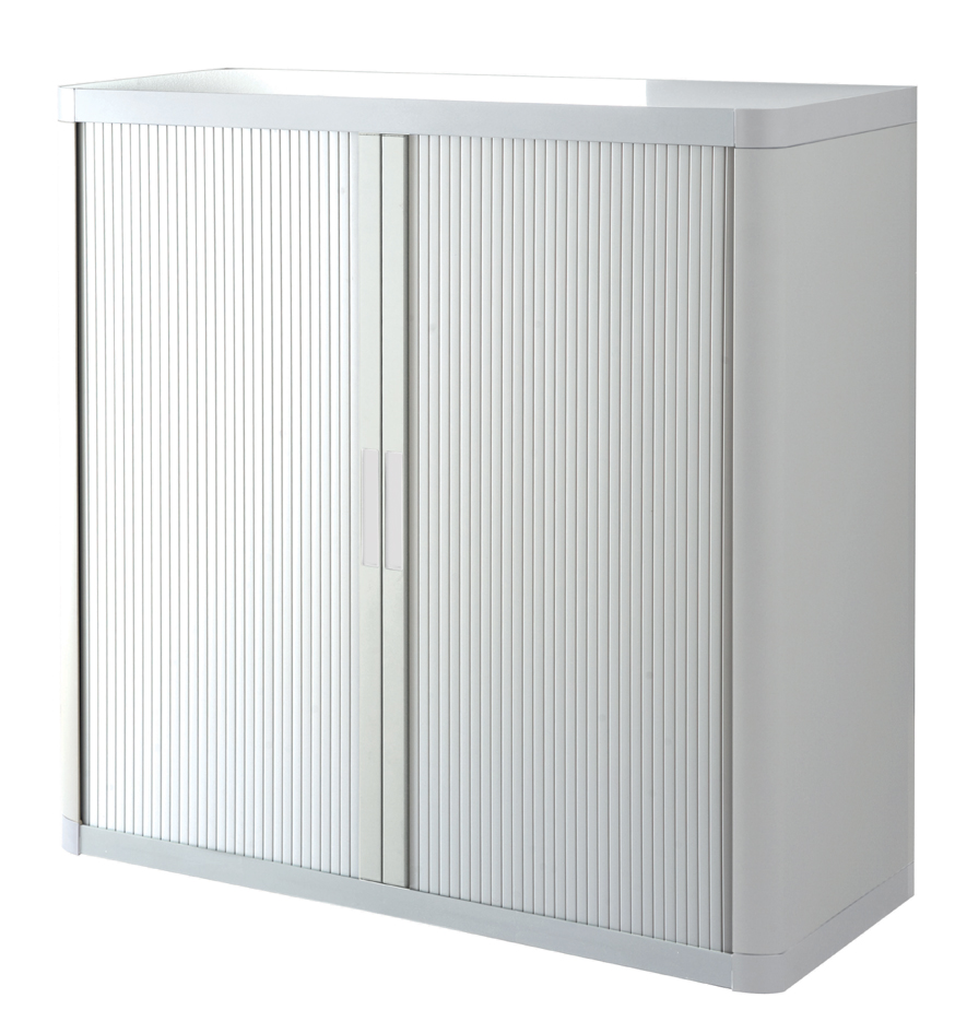 Armoire à rideau, blanc / blanc