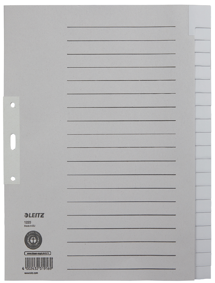 LEITZ Intercalaires en papier naturel, uni, A4 extra-large