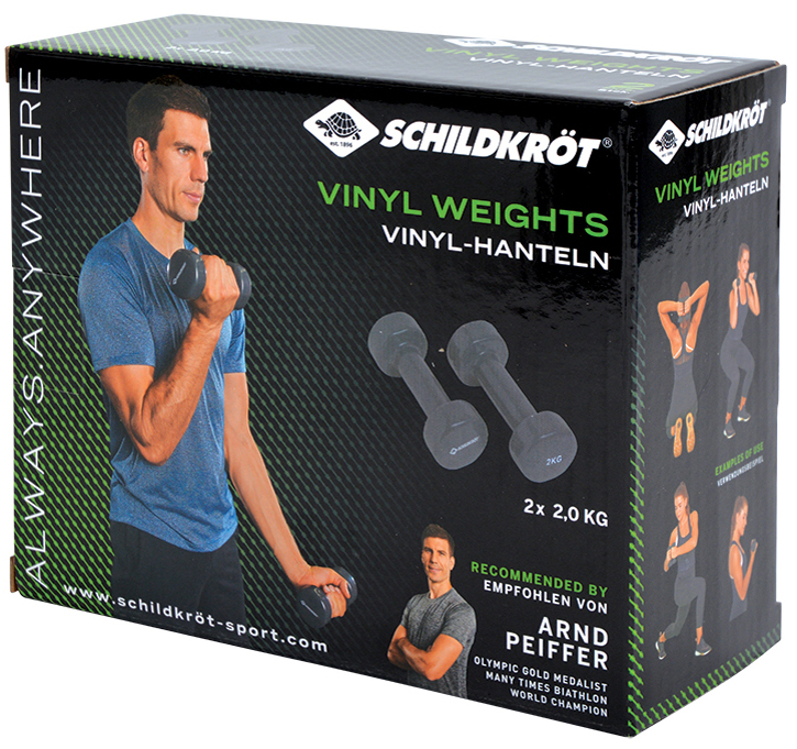 Haltères vinyle, 3,0 kg - emballage