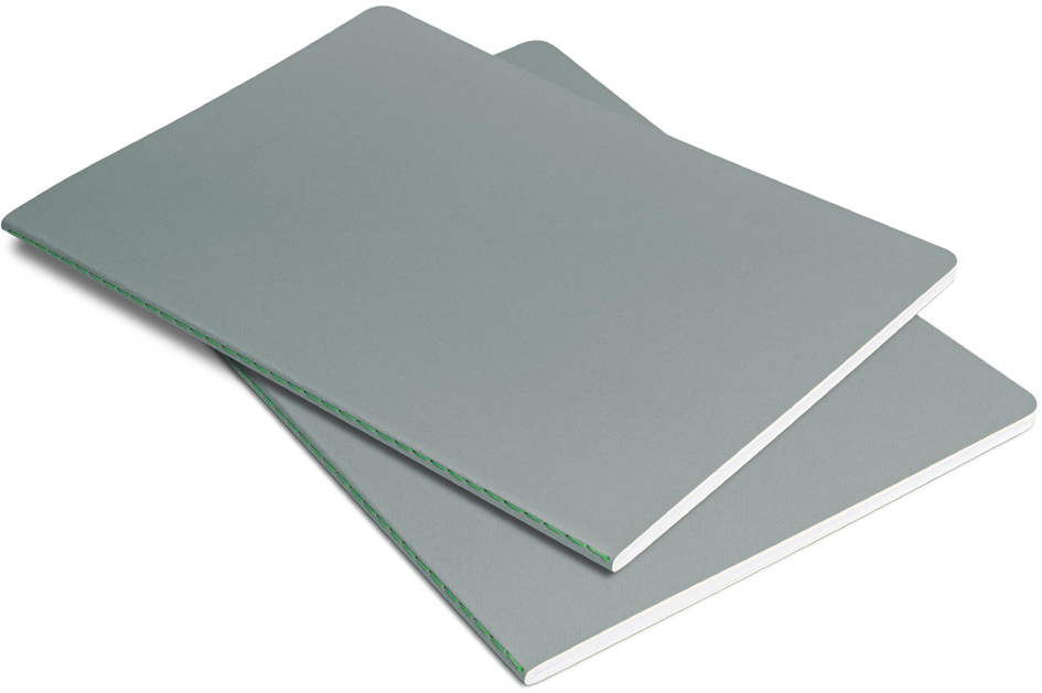 sigel Carnet Linescape, A5, ligné, gris / vert fluo