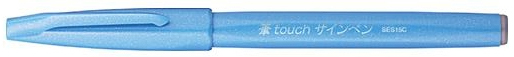 PentelArts Stylo feutre Brush Sign Pen SES 15, bleu clair