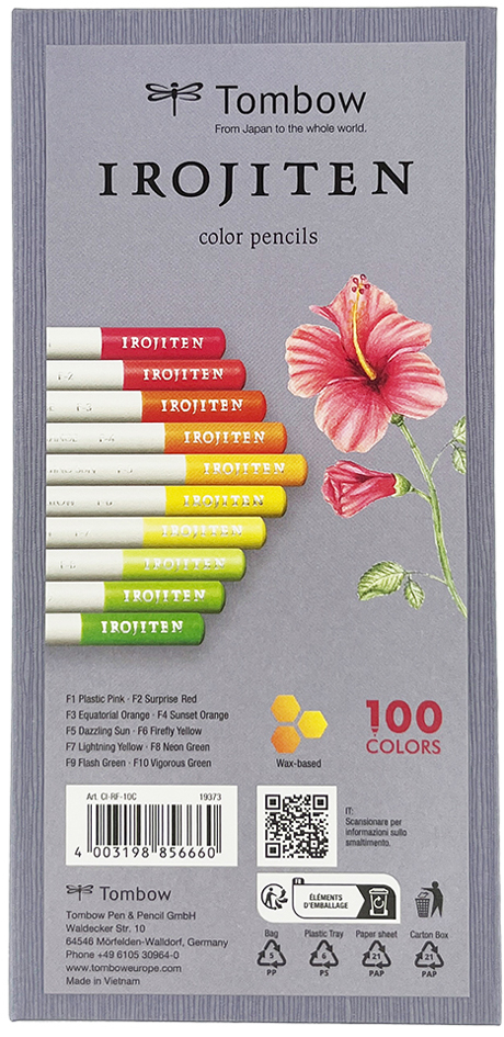 Crayons de couleur IROJITEN "Volume 7", set de 10 pièces