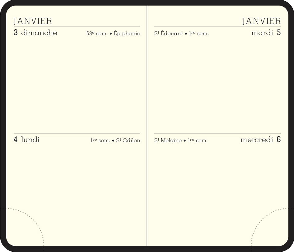 Agenda semainier de poche MINI 11, grille