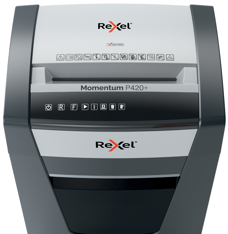 Visuel de référence : Destructeur de documents Momentum  P420+ / P515+, vue d'en haut