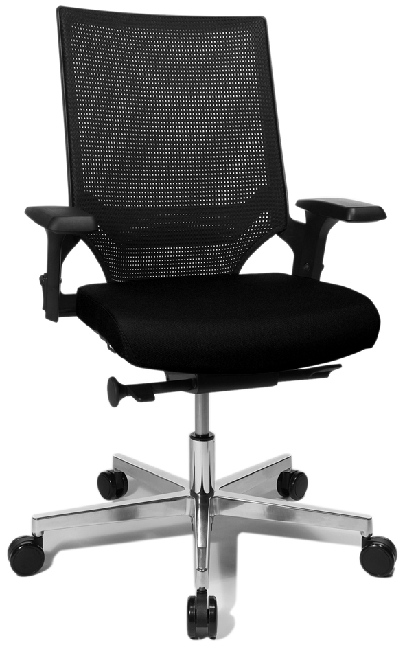 Topstar Chaise de bureau pivotante 'T300', bleu / noir