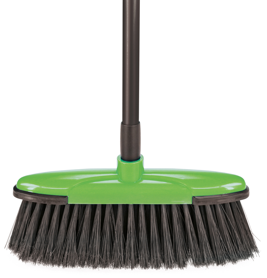 Balai avec manche, cheveux synthétiques - vert